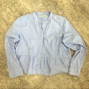 NWOT Madewell Peplum Chambray Button Down
